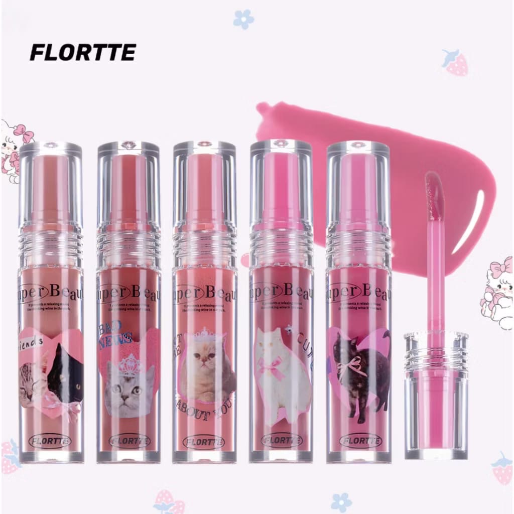 [READY MANADO] Flortte Lip Gloss Original Lip Serum Flortte Cat