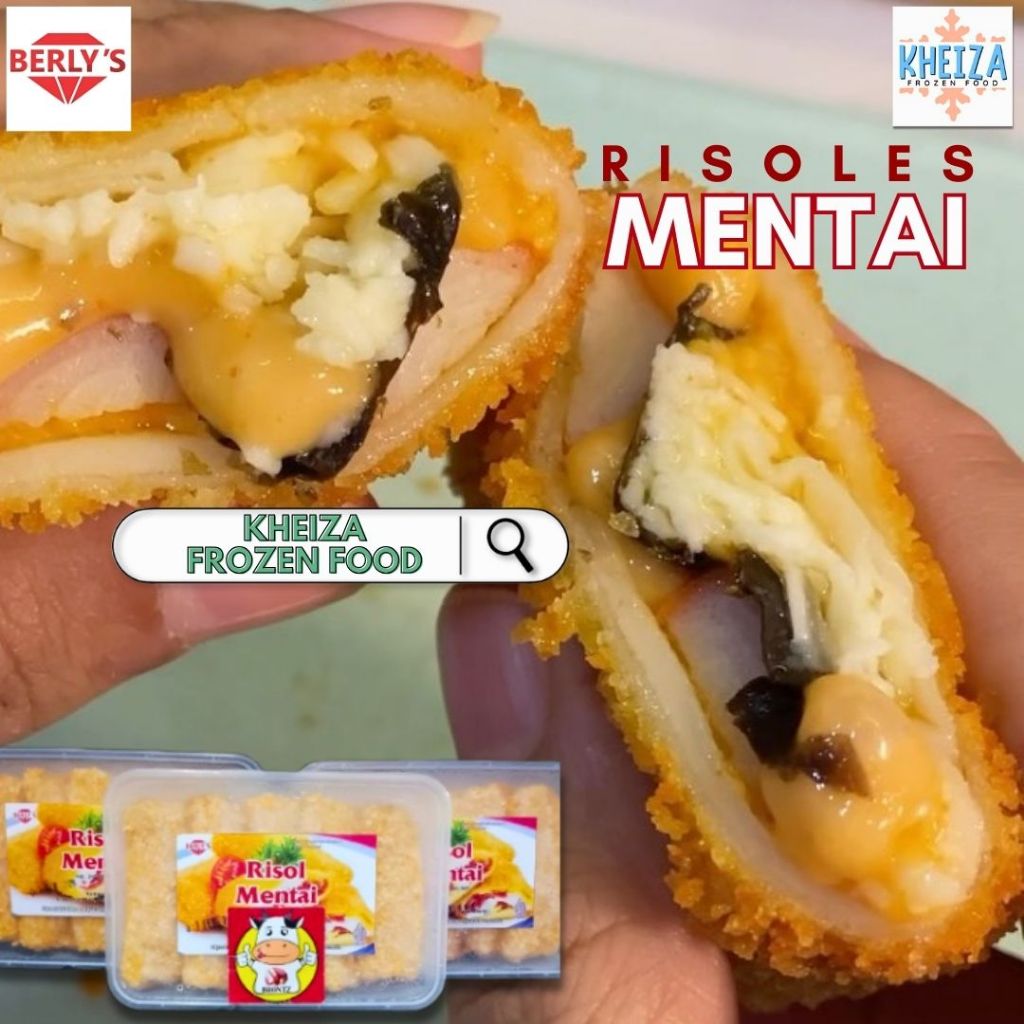 

BERLY'S RISOL MENTAI - Seafood with Mentai Sauce isi 5pcs Siap Goreng - Kheiza Frozen