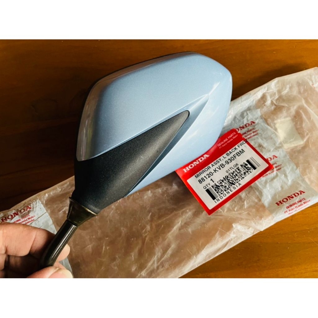 88120-KVB-930FBM Spion Kiri Biru Muda Honda Vario 110 Karbu Ori AHM