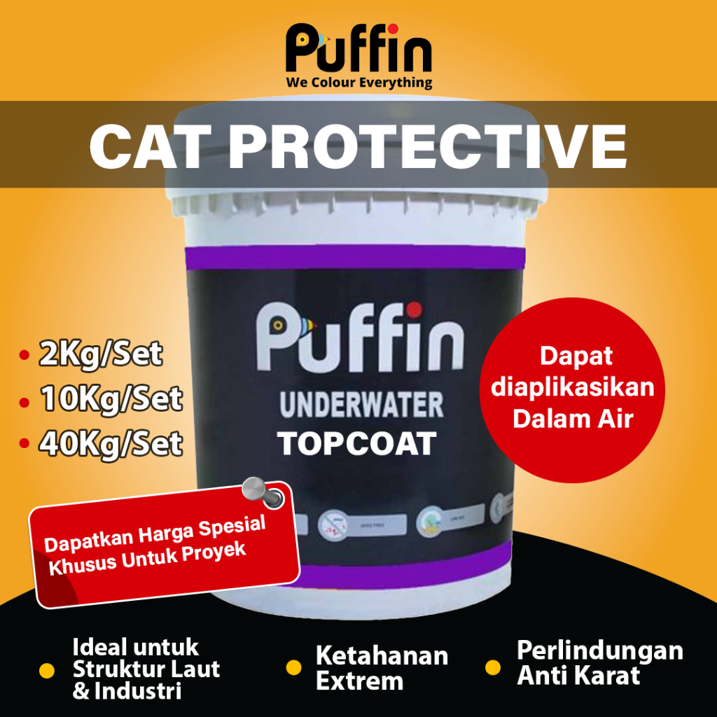 Puffin Underwater - Topcoat solvent free - Cat Kapal cat Marine cat Protective