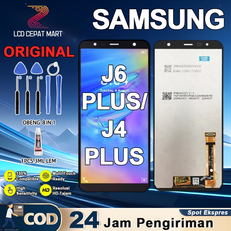 【ASLI 100%】LCD INFINIX SAMSUNG J6 PLUS/J4 PLUS   FULLSET TOUCHSCREEN GARANSI 1 TAHUN | FREE LEM COD