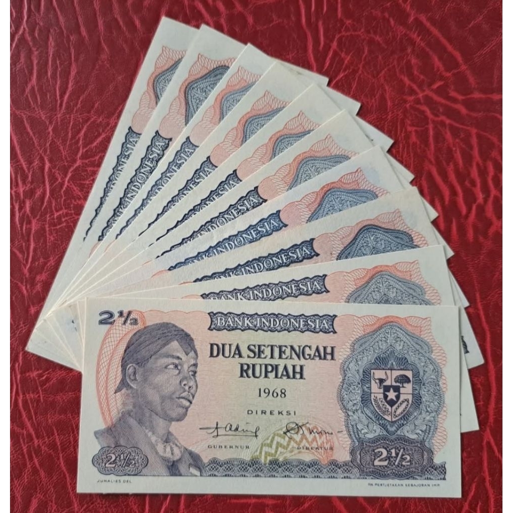 uang kuno 2.5 rupiah seri sudirman. dua setengah rupiah sudirman