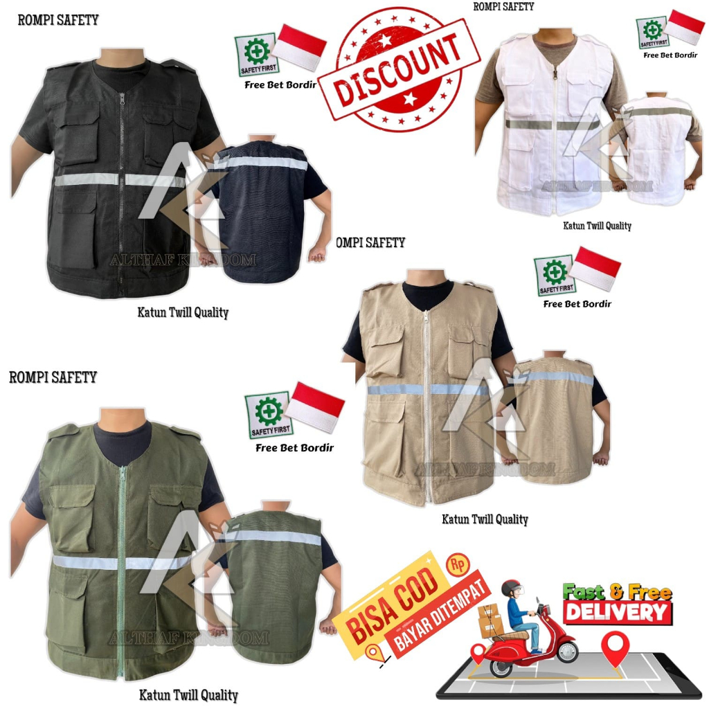 ALTHAF VEST JACKET - VEST ROMPI - ROMPI CAESAR - ROMPI LAPANGAN- ROMPI SAFETY