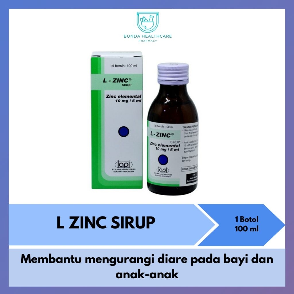 L Zinc Sirup | Membantu meredakan diare pada bayi dan anak-anak