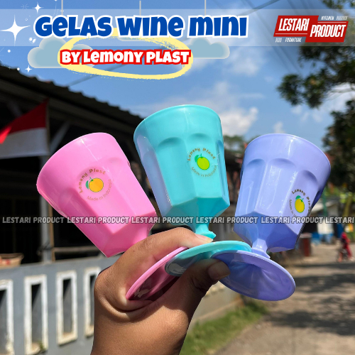 ( 6 PCS ) GELAS WINE PLASTIK MINI LEMONY PLAST | SLOKI | GELAS SLOKY | CANGKIR | GELAS PLASTIK | GEL