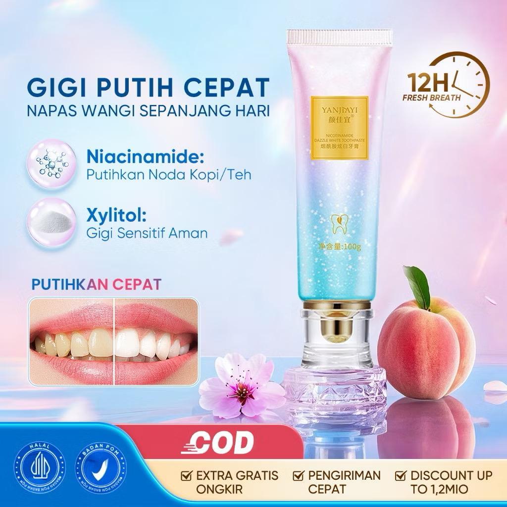 Pasta Gigi Quick Whitening Probiotik Gigi putih Pasta gigi whitening Pasta gigi pemutih gigi Odol pe