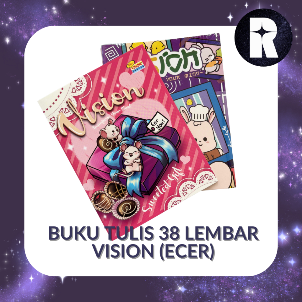 

Buku Tulis Kwarto isi 38 Lembar VISION ECER [PER-PCS]