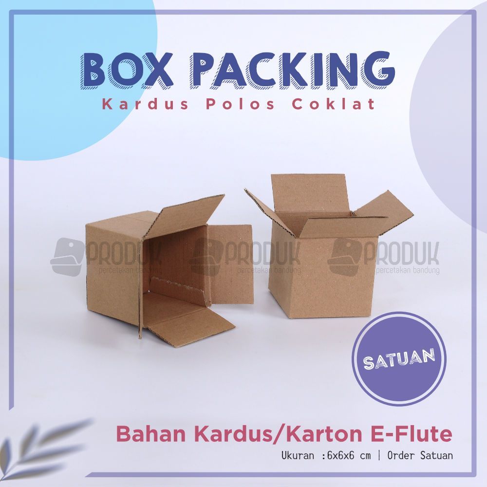 

BOX KARDUS Baru 6x6x6 cm DUS PACKING E-FLUTE | Kardus / Karton Box Polos