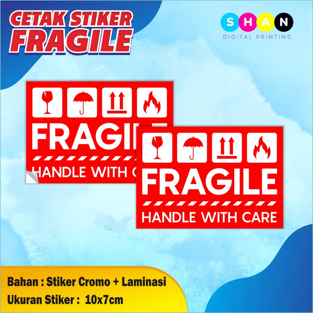 

STIKER FRAGILE UKURAN 10X7CM LAMINASI GLOSSY