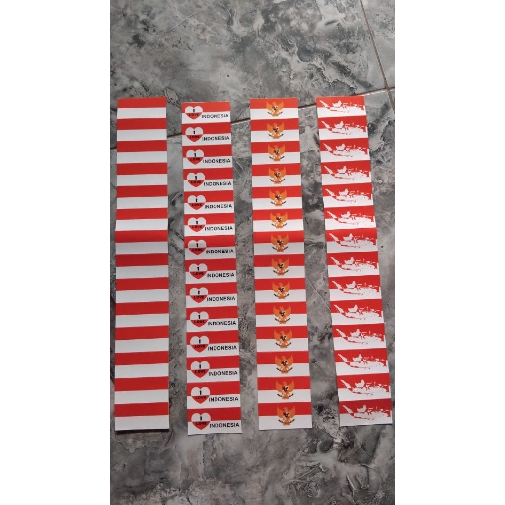 

Stiker Pipi Merah Putih 100 Pcs / Sticker Bendera Agustusan / Stiker Tempel Pipi / Besar Dewasa