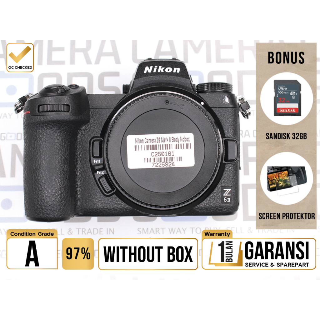 Kamera Nikon Z6 Mark II Mirrorless Full Frame Body Only Second Bekas Grade A / Nikon Z6II - C250161