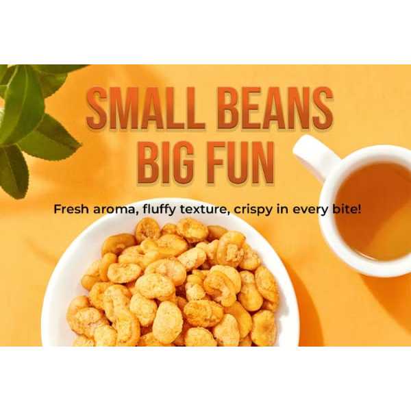 

Kacang Koro Rasa Telur Kepiting / Crab Roe Broad Beans Kacang Kapri Kacang Koro Telur Kepiting Snack China