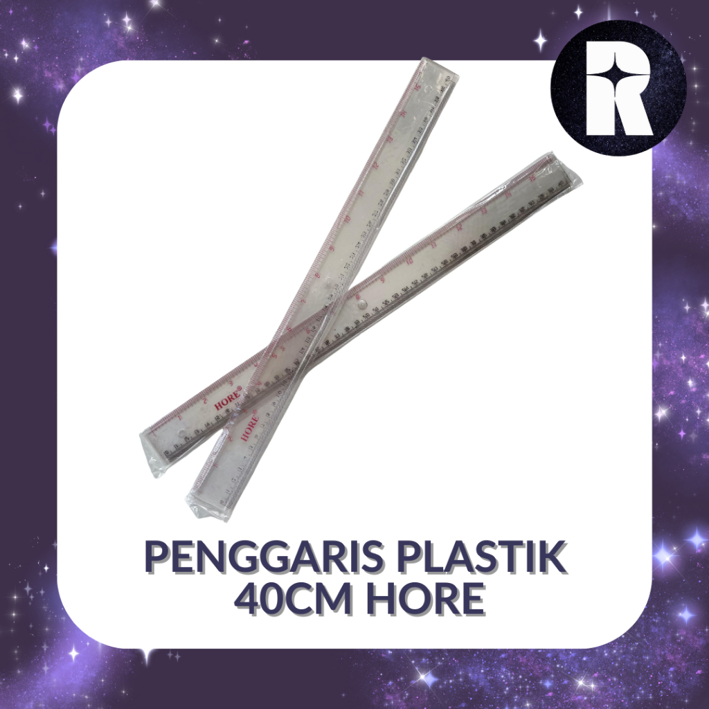 

[PCS] Penggaris Plastik Ukuran 40cm Hore