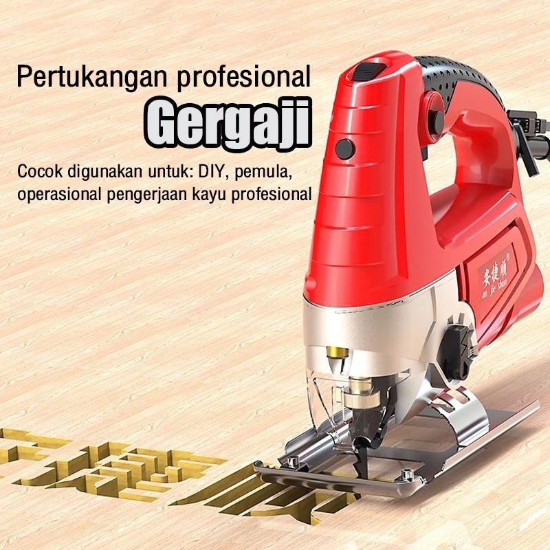 Reaim mesin gergaji jigsaw 450W Gergaji Listrik gergaji kayu mesin potong besi ces jiksaw gergaji me