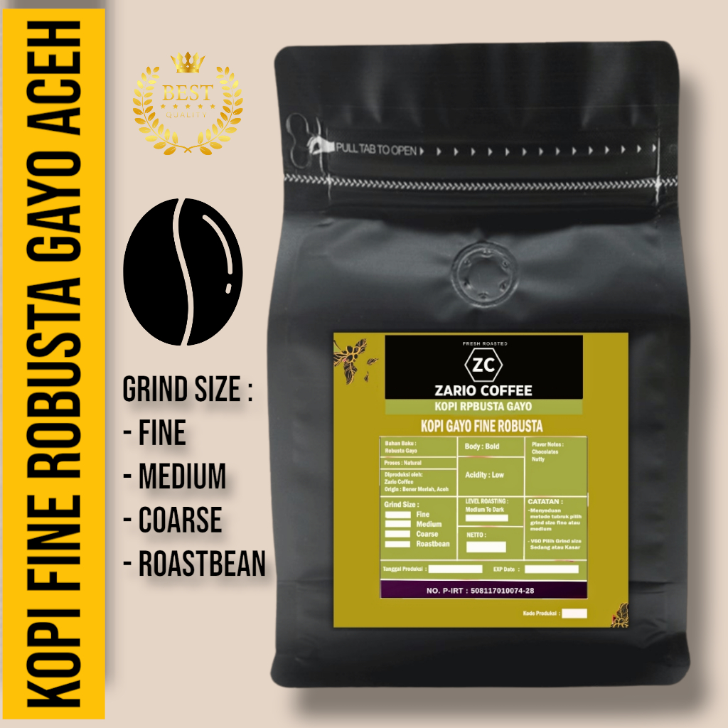 

Kopi Fine Robusta Gayo Aceh / Kopi Goyang Aceh Robusta Fresh Roast