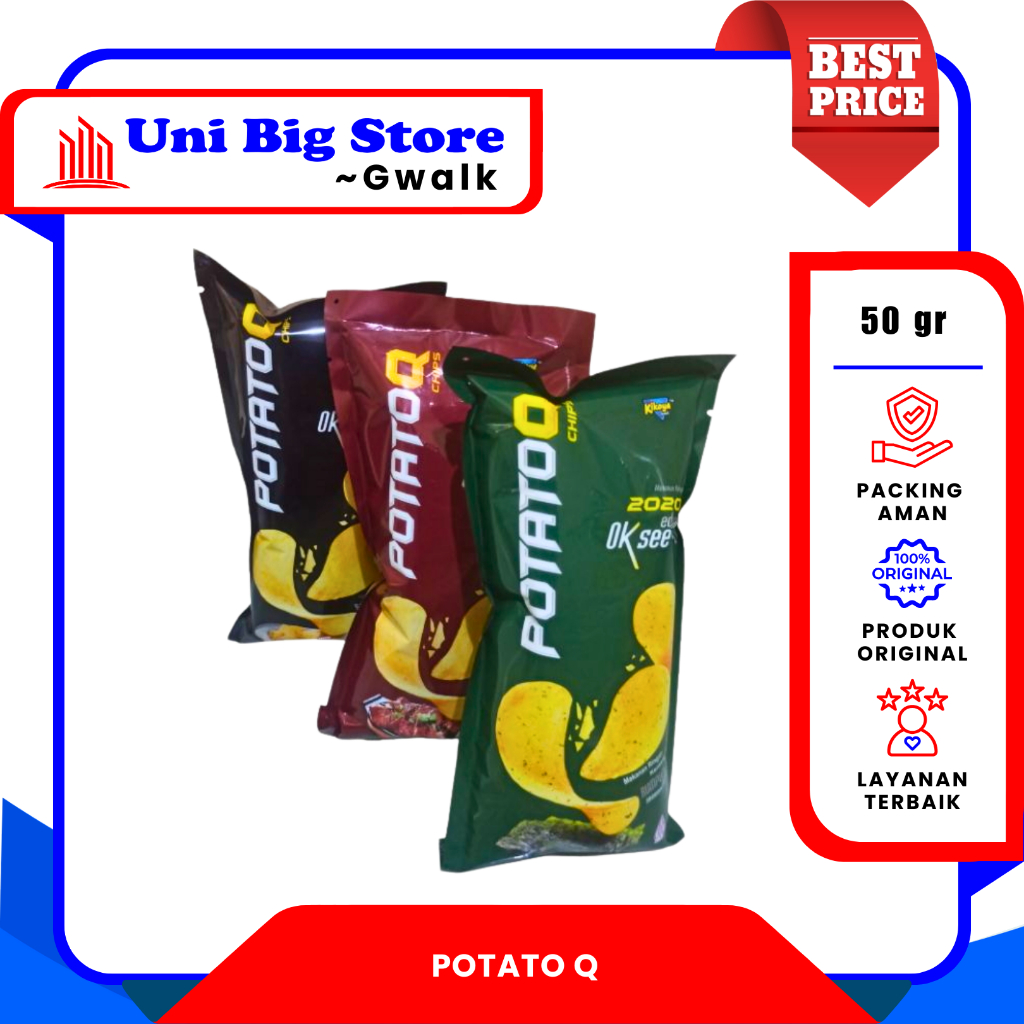 KIKOYA POTATOQ POTATO Q CHIPS SEAWEED - SOSIS MEKSIKO - KOREAN BBQ SNACK KERIPIK KRIPIK - 50 gr