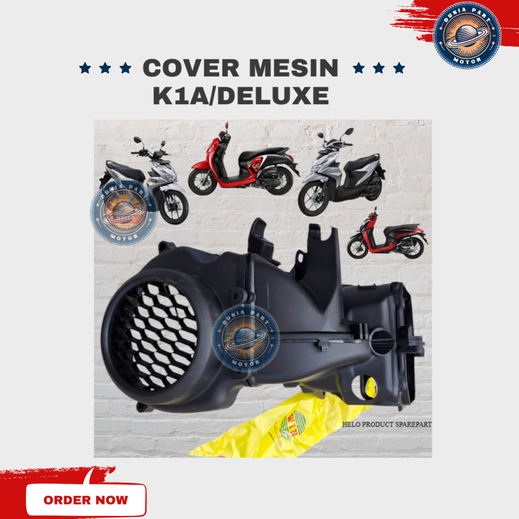 cover mesin atas bawah kondom blok tutup kipas genio k0j beat new deluxe street 2020 k1a scoopy new 