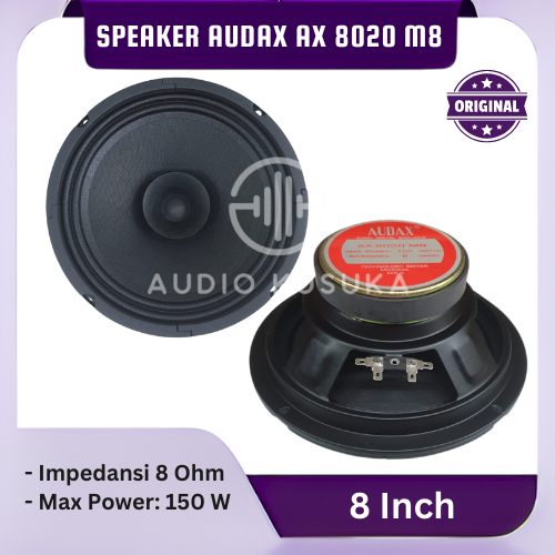SPEAKER AUDAX AX 8020 M8 FULL RANGE 150 WATT AX8020 ORIGINAL AUDAX INDONESIA