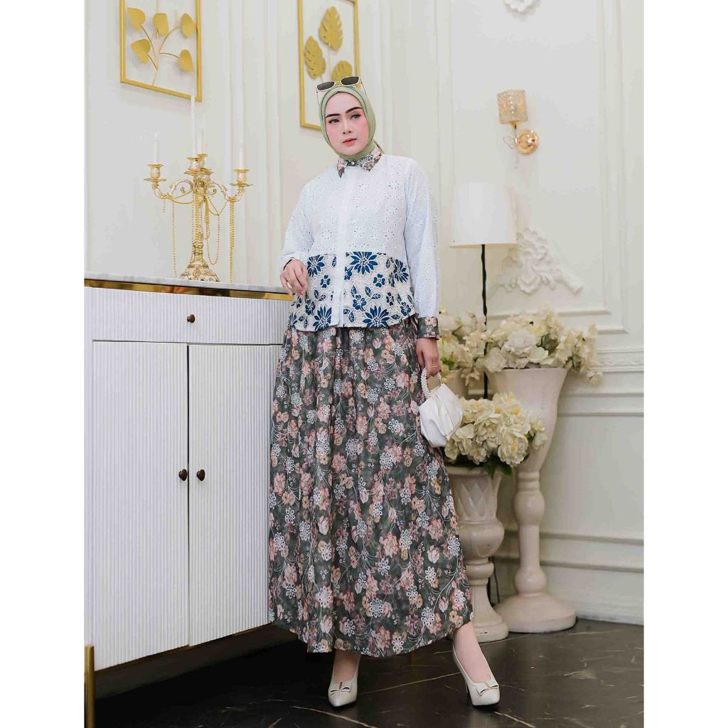 Stelan Rok Katun Bolong Mix Kemikel OOTD Viral Kekinian VOL.08 SRKBASIZE08