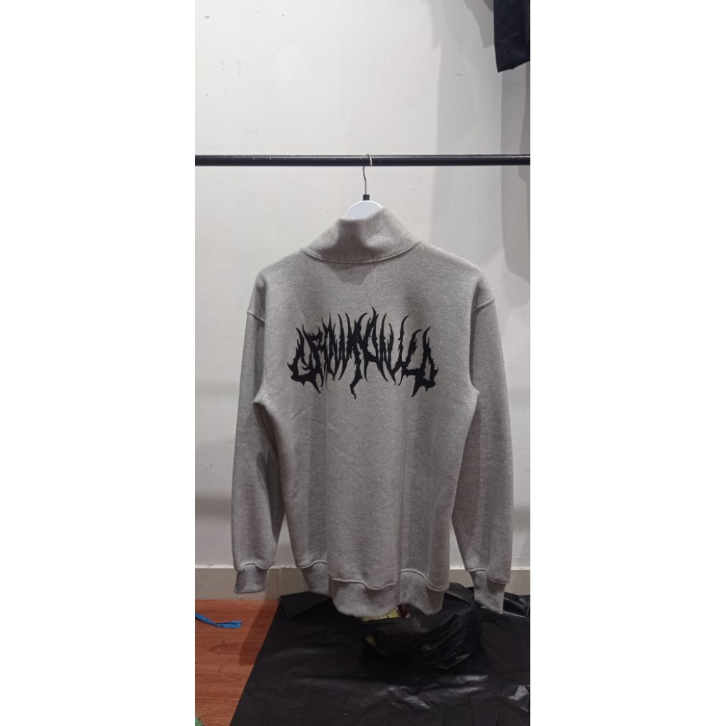 Halfzipp dark grownwild