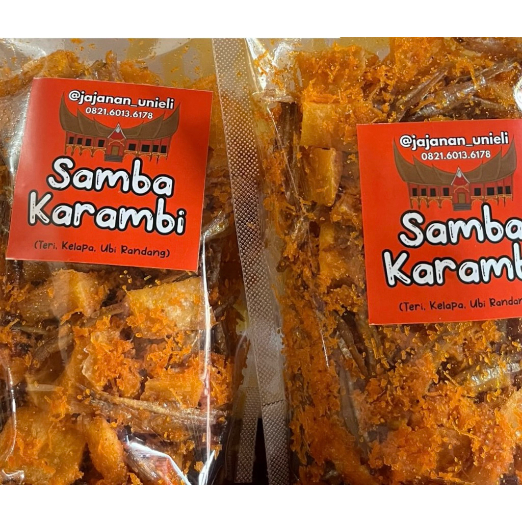 

KHAS PADANG Samba Karambi (Teri, Singkong, Asin, Gurih, Pedas)