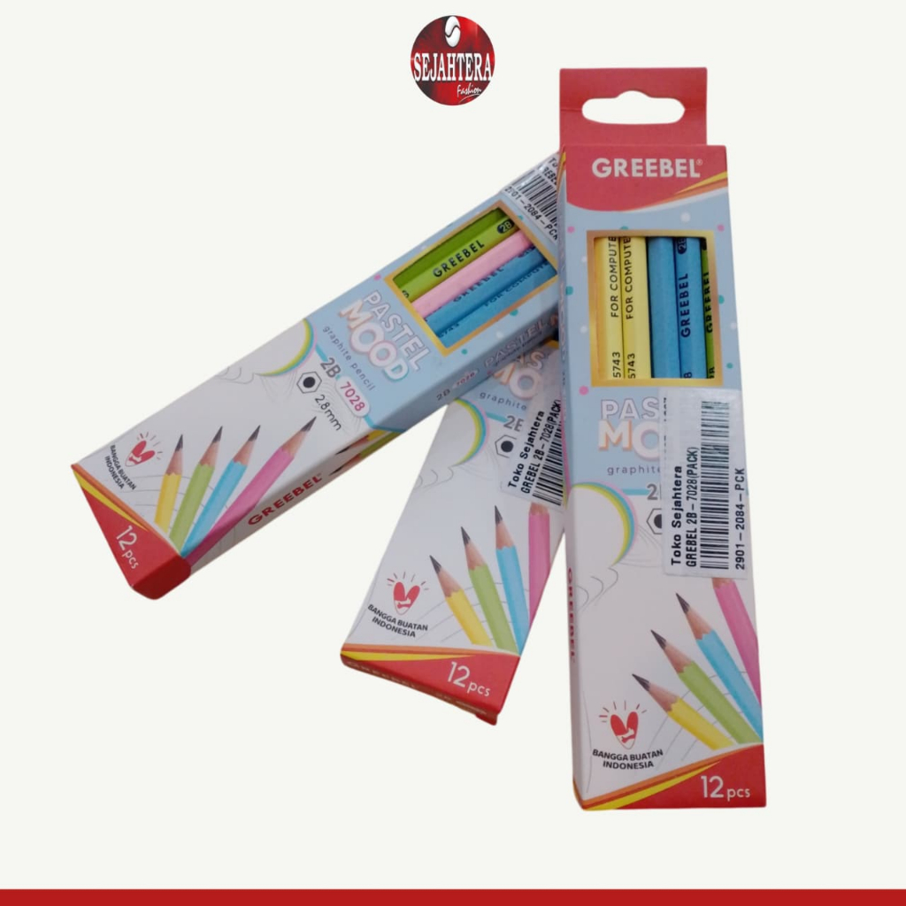 

GREEBEL Pensil Kayu 2B Pastel Mood ( 7028 ) Pensil Tulis Ujian