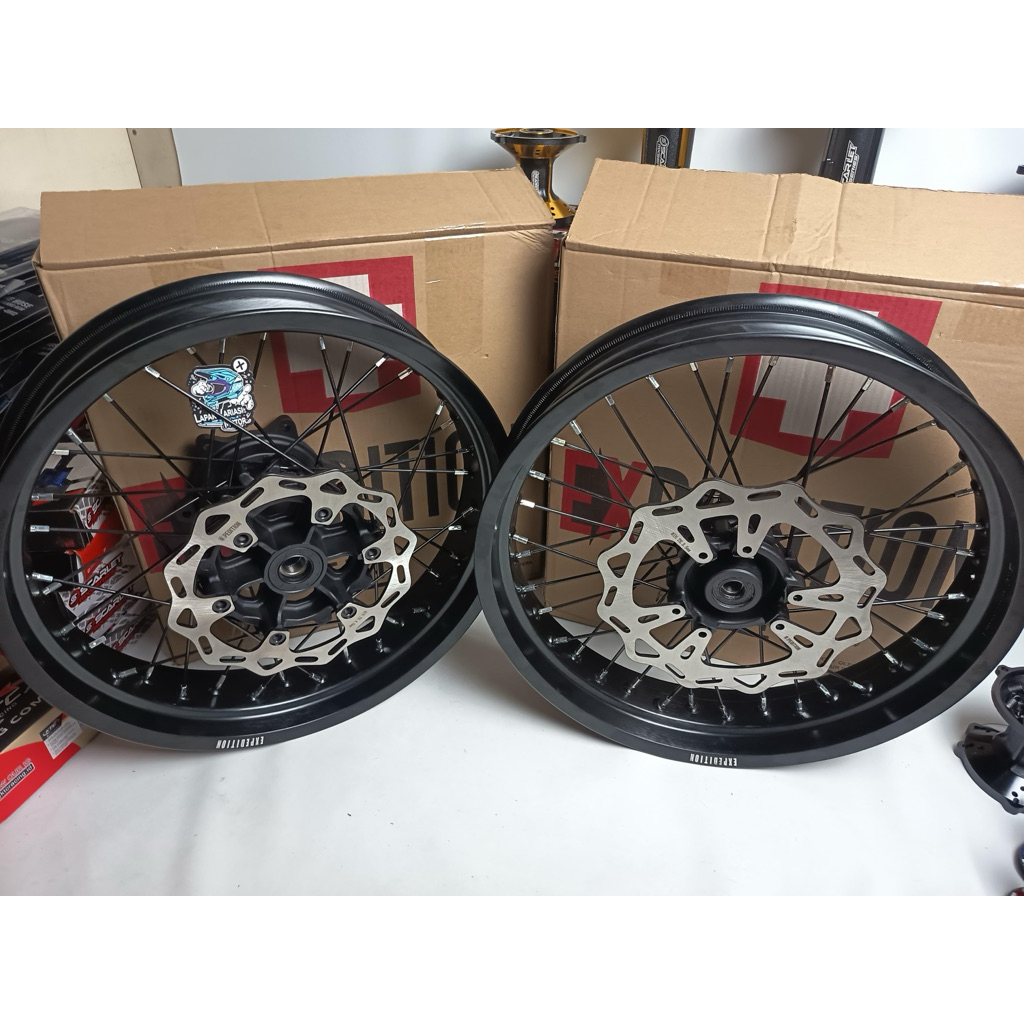 velg supermoto wr 155 - CRF 150 l expedition 300 350 17 36hole velg set wr155 expedition paket super