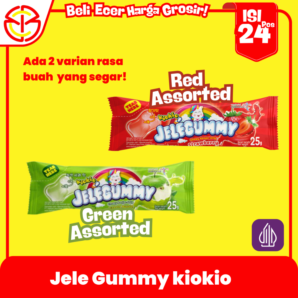 

Kiokio Jelegummy Jelly Halal Isi 24pcs 600gr Aneka Rasa Buah Snack Murah Viral Manis Enak Favorit