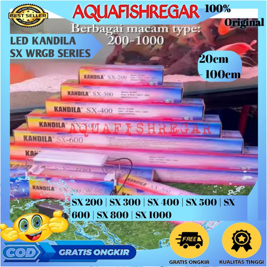 Lampu KANDILA SX WRGB Series 200-1000 Lampu LED Gantung Aquarium Gantung 3 Mode WRGB 3X Mode ganti