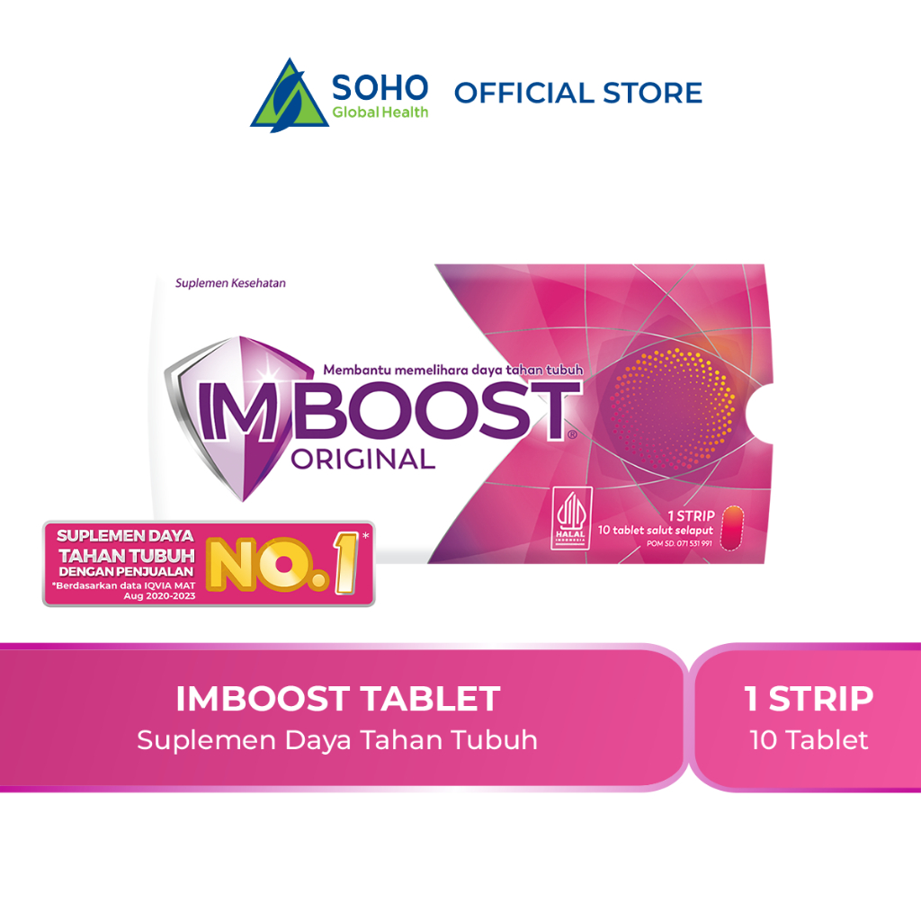 Imboost Tablet Immunity Booster Daya Tahan Tubuh - 1 Strip 10 @Tablet