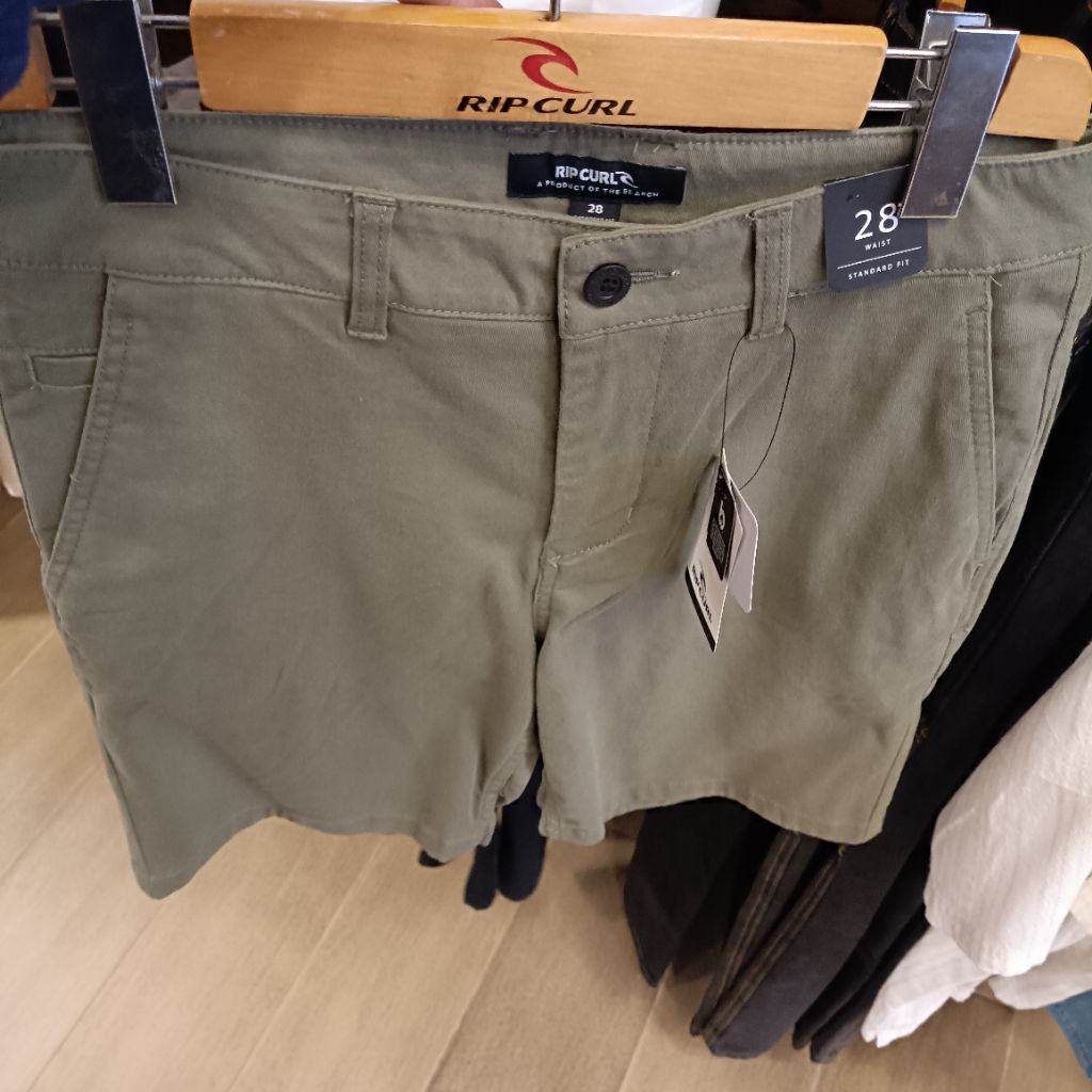 Celana pendek pria Ripcurl Classic surf chino cactus green walkshort