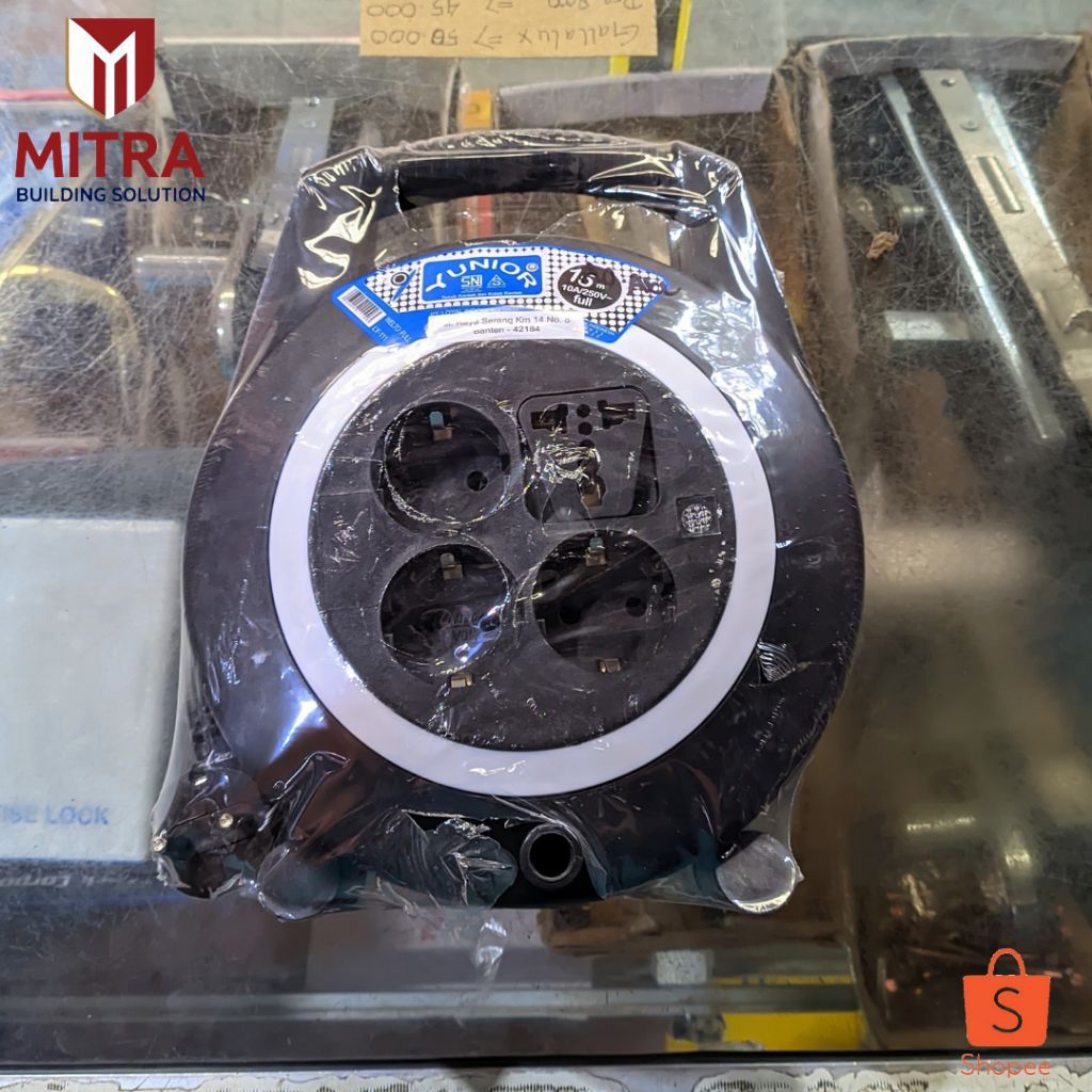 Kabel Roll 4 Lubang 15 Meter Yunior / Kabel Roll Yunior SNI