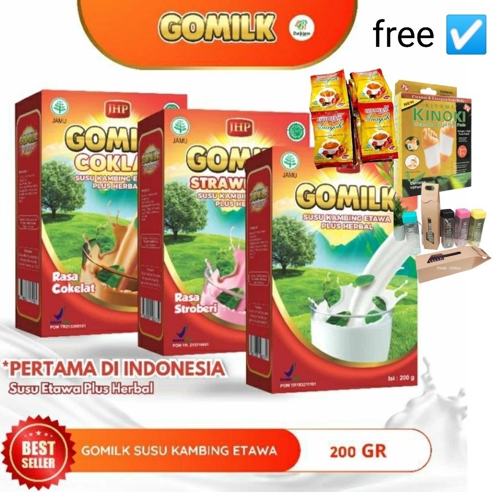 

GOMILK Susu Kambing Etawa 200g – tulang/sendi ,sakit magh & lambung ,Pelancar ASI Herbal, Ibu Menyusui Sehat, Nafsu Makan.
