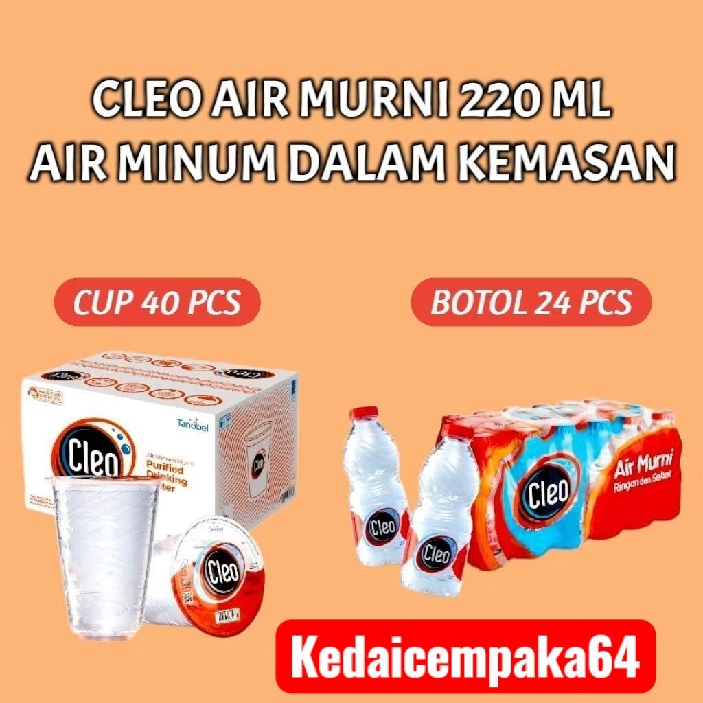 

CLEO AIR MURNI 220ML AIR DALAM KEMASAN BOTOL CUP GELAS