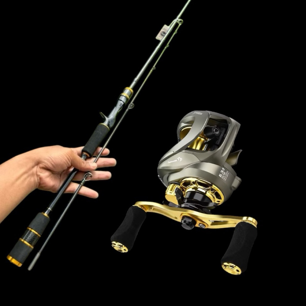 pancing bc satu set zorro metanium clicker & reel zorro strike fuji