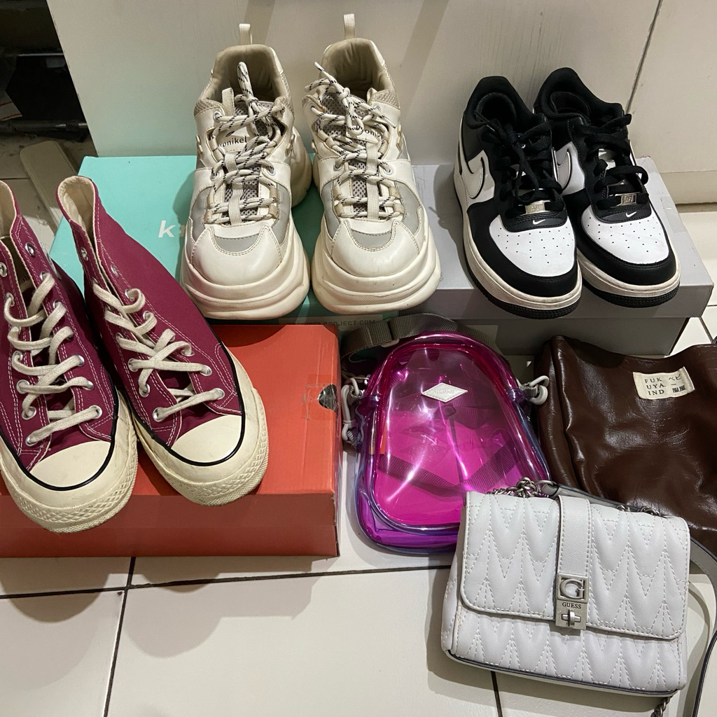 Prelove Sepatu N*ke af1 panda Conv*rse