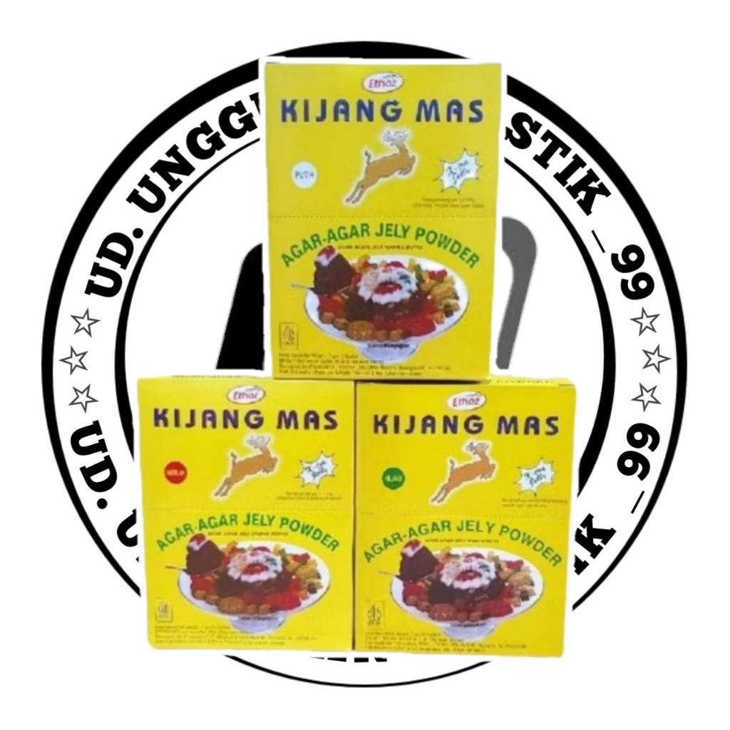 

AGAR-AGAR KIJANG MAS MERAH, HIJAU, PLAIN / PUTIH 1DUS