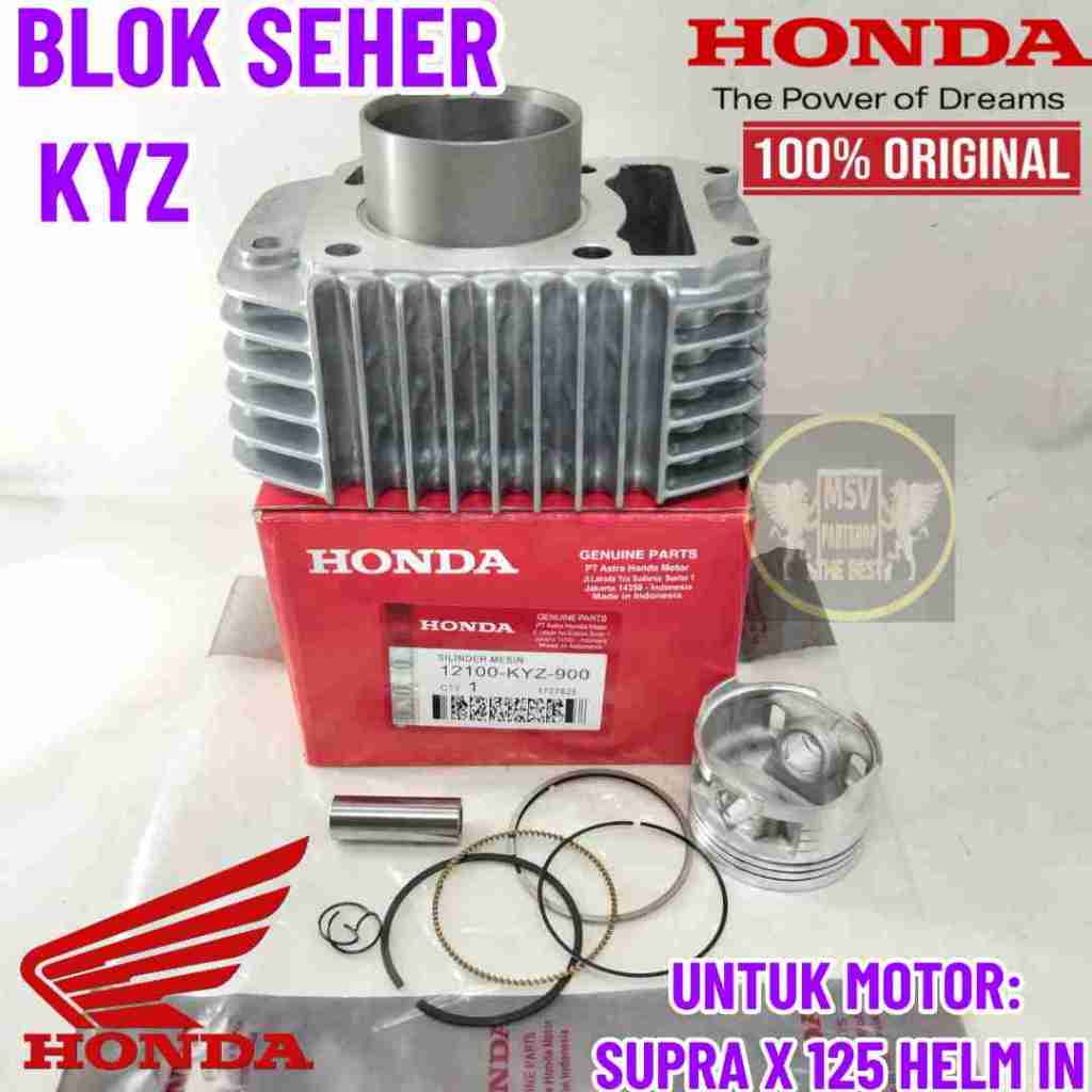 BLOK SEHER KODE-KYZ CYLINDER BLOK Honda Supra X 125 (Helm In dan FI),Blade 125 FI KUALITAS BAIK ORI.