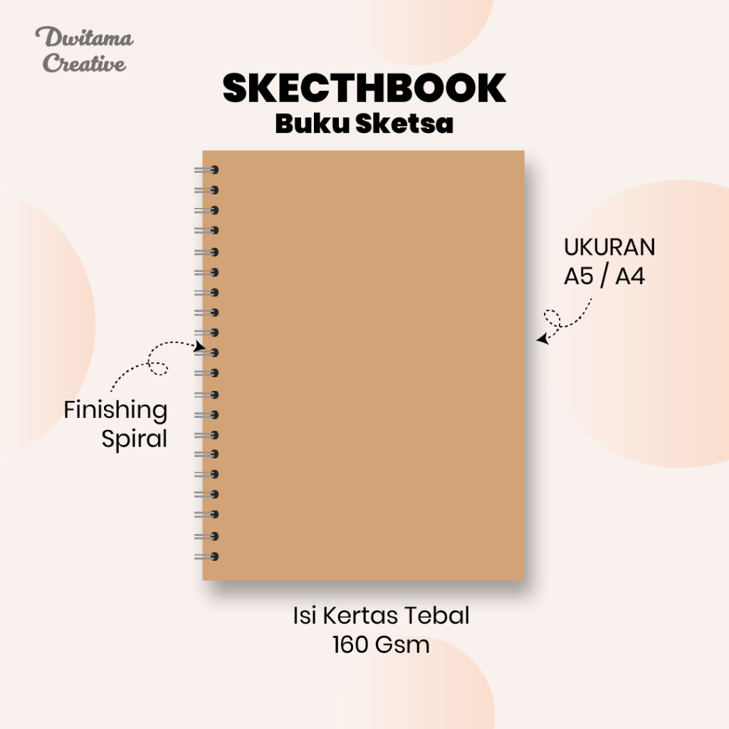

Sketchbook Spiral A4 / A5 | Buku Gambar Sketsa Kertas Tebal 160gsm untuk Drawing & Cat Air