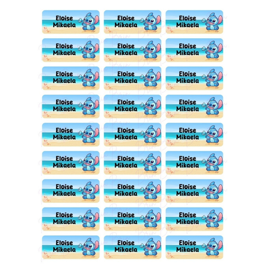 

Label Nama Stitch&Angel Template