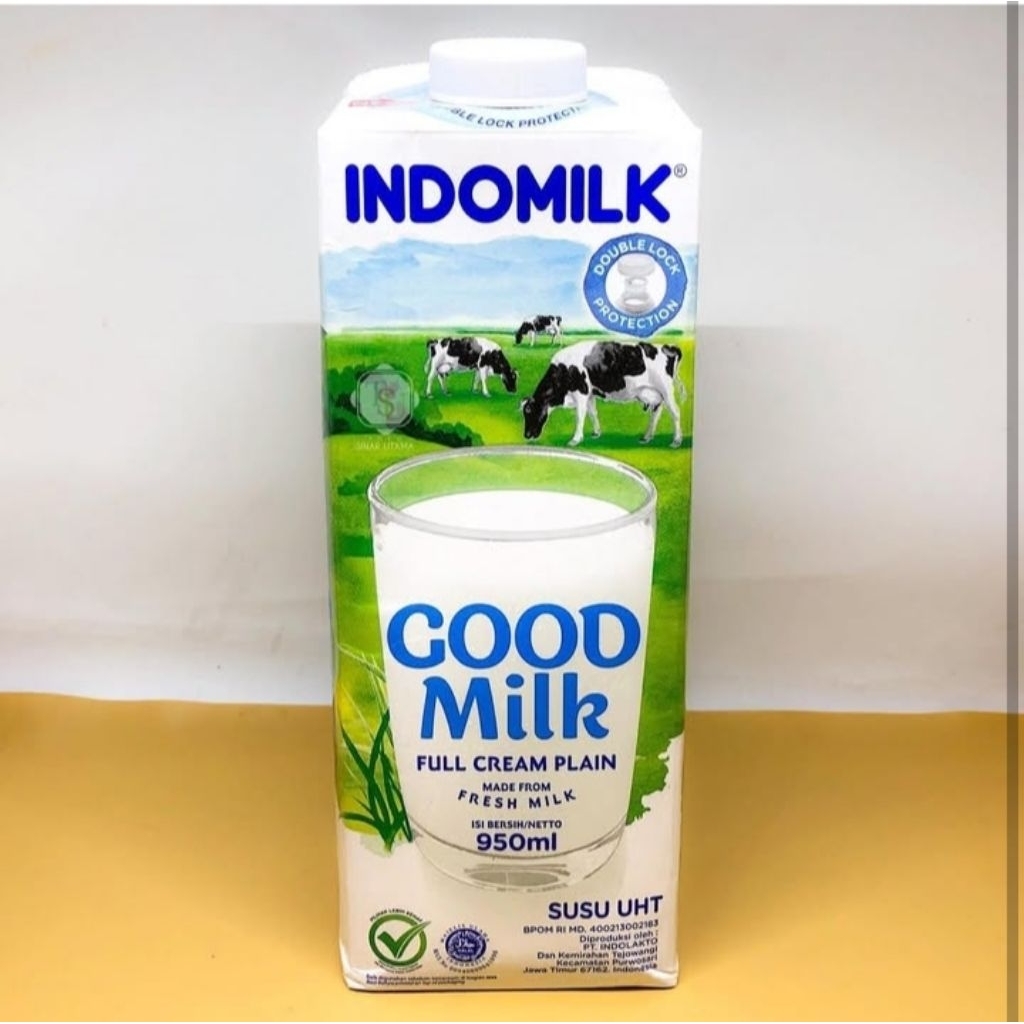 Indomilk UHT Full Cream Plain 950 ml | UHT Indomilk Plain 950 ml