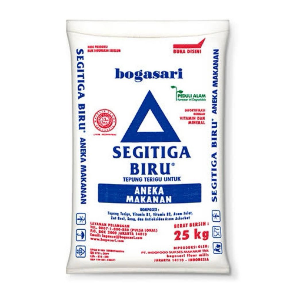 

Tepung terigu Segitiga Biru 25 Kg