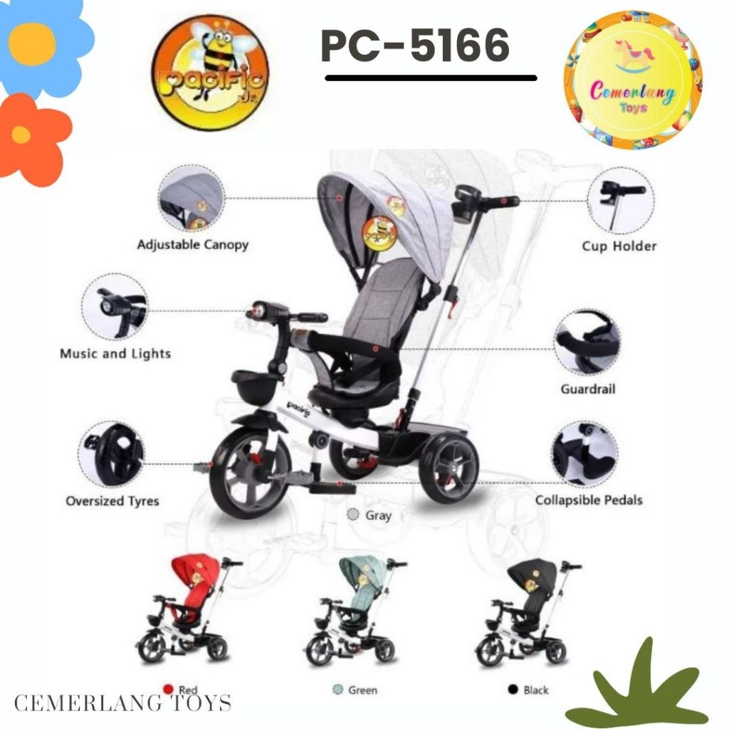 PACIFIC JR PT-5166 TRICYCLE SEPEDA ANAK RODA TIGA