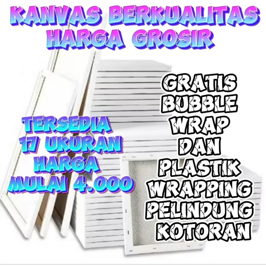 

Kanvas Lukis/Canvas Board 10×10 10×15 15×15 15×20 20×20 20×30 25×25 30×30 30×40 30×50 30×60 40×40 40×50