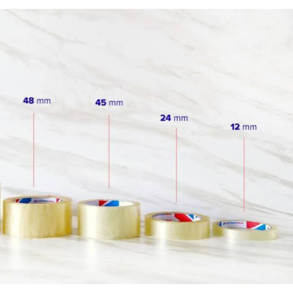 

LAKBAN BENING 6 Roll / 100YARD ISOLASI SELOTIP CLEAR TAPE 48MM DAYA LENGKET KUAT LAKBAN