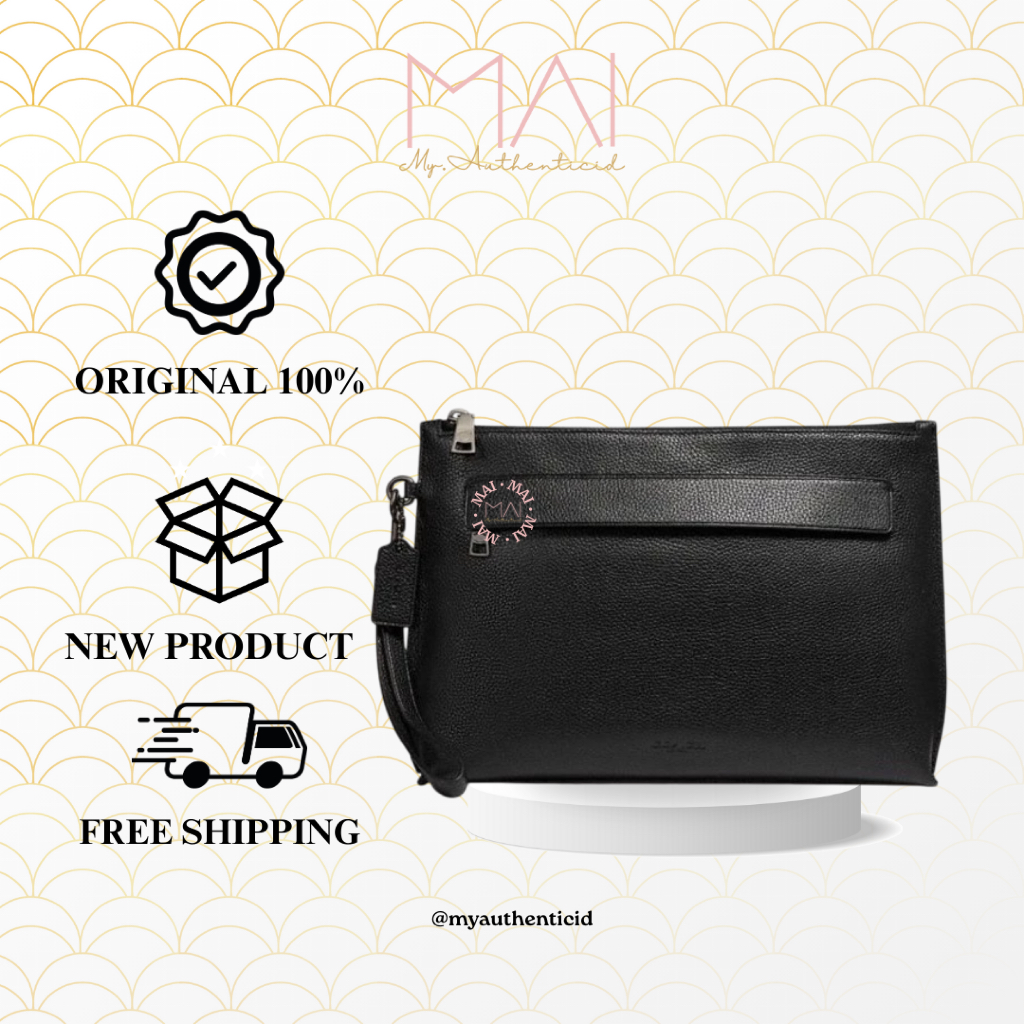 COC  Men 28614 Carryall Pouch Full Leather - Black