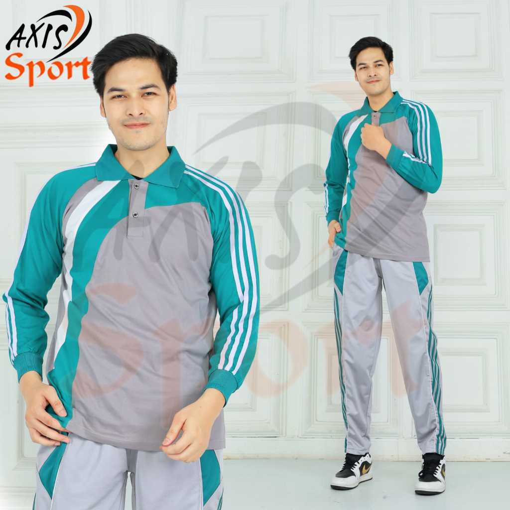 setelan baju olahraga pria wanita kekinian/seragam senam olahraga guru terbaru