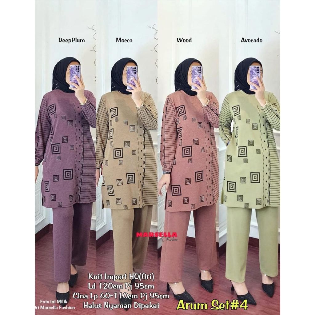 Arum Set || Bahan Knit Import || Original Mrasella