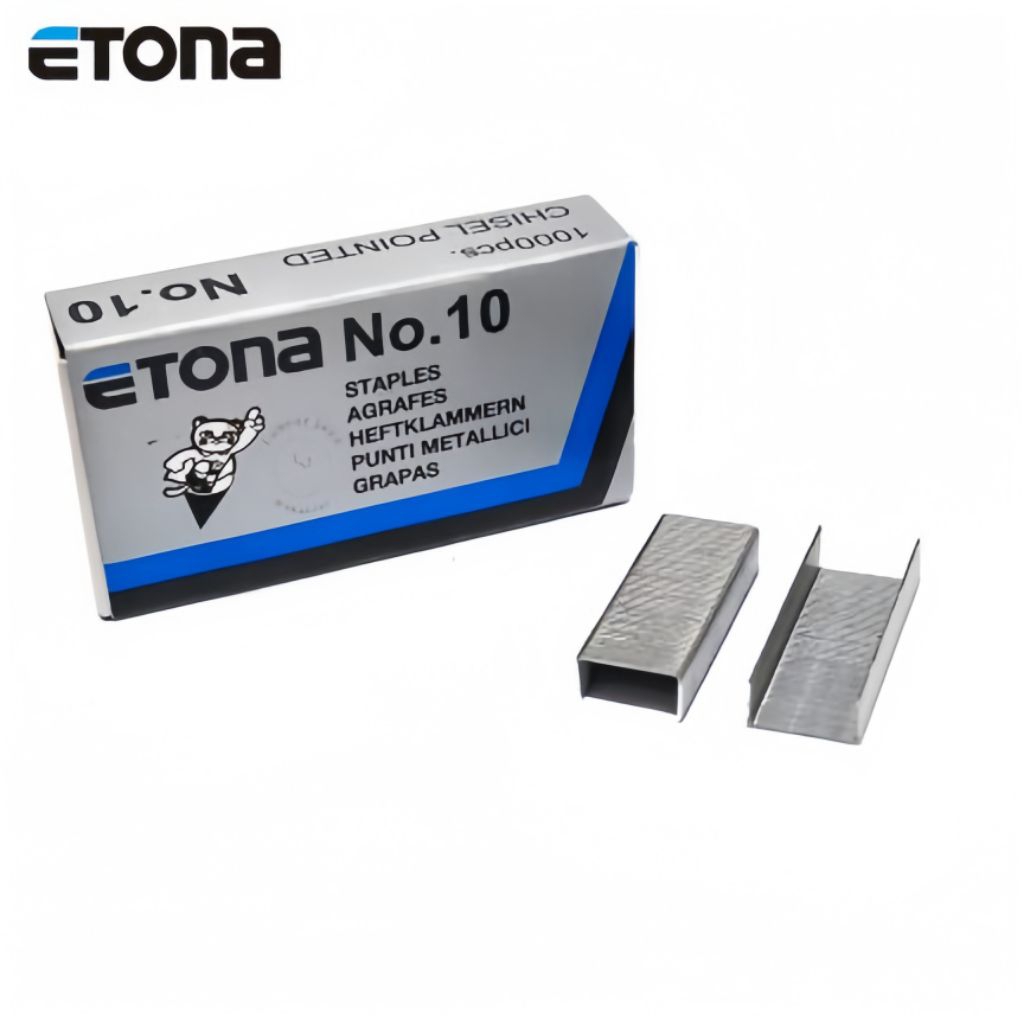 

Refill Staples Isi Hekter Etona stapler kecil ukuran standart no. 10 neces