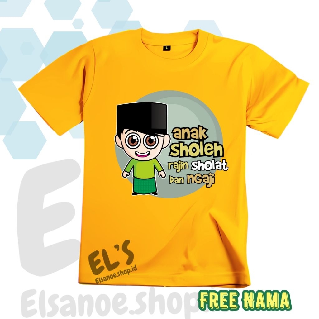 Anak Muslim | Kaos Anak Muslim | Baju Anak Muslim | Kaos Anak Sablon DTF Laki laki dan Perempuan Ter